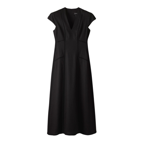 Me and Em ME+EM Embroidered Maxi Dress in Black