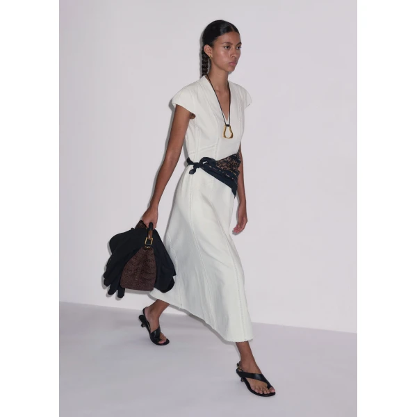 Me and Em ME+EM Embroidered Maxi Dress in Soft White, view 6