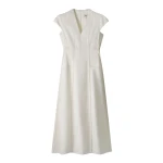 Me and Em ME+EM Embroidered Maxi Dress in Soft White