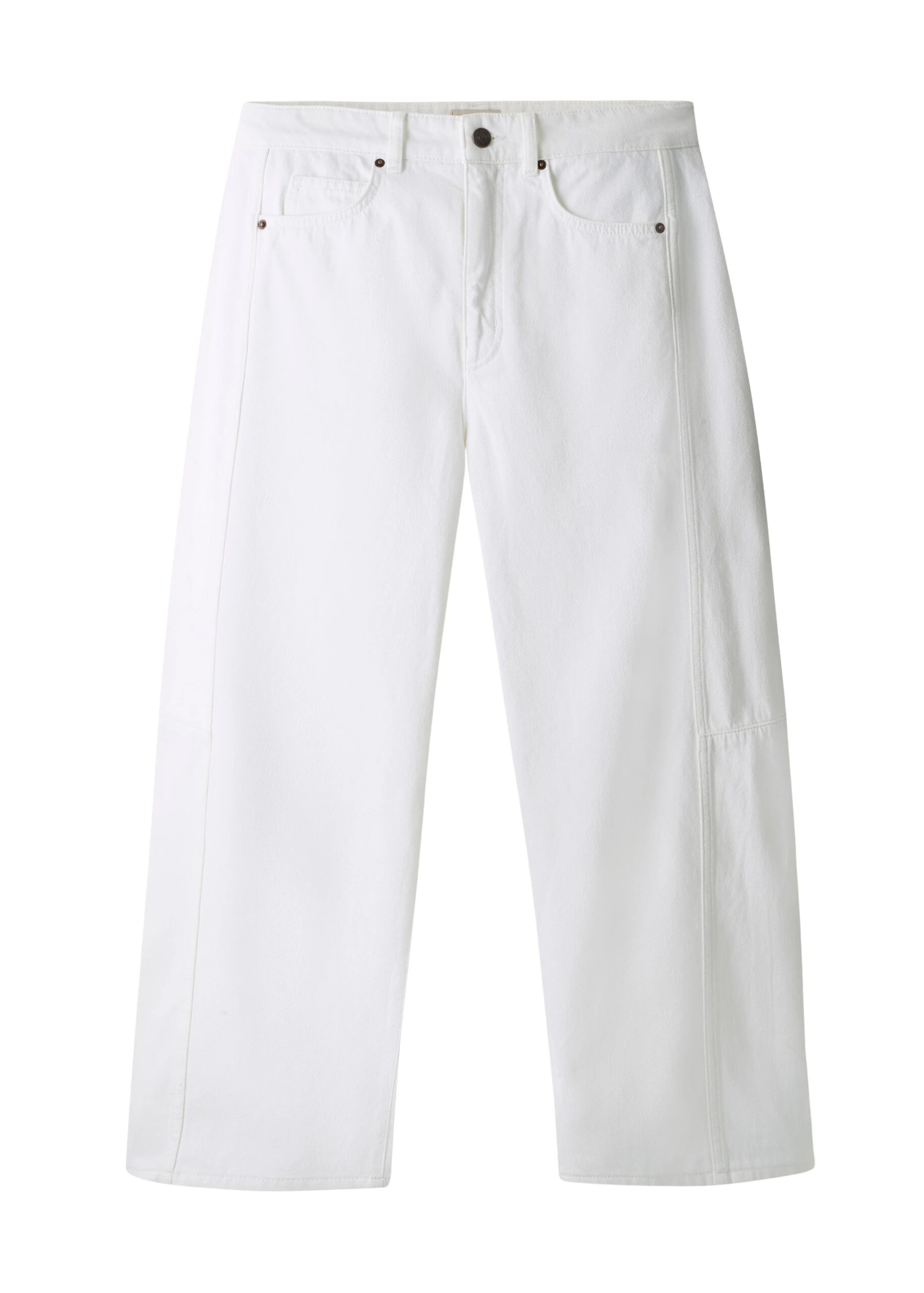 ME+EM Exaggerated Crop Jean in Soft White Wash