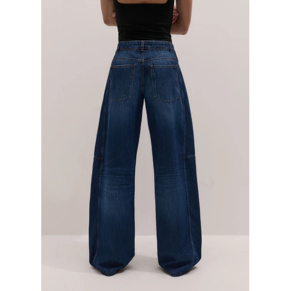 Me and Em ME+EM Exaggerated Taper Jean in Authentic Dark Wash, view 4