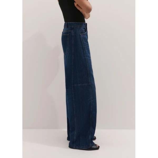 Me and Em ME+EM Exaggerated Taper Jean in Authentic Dark Wash, view 6