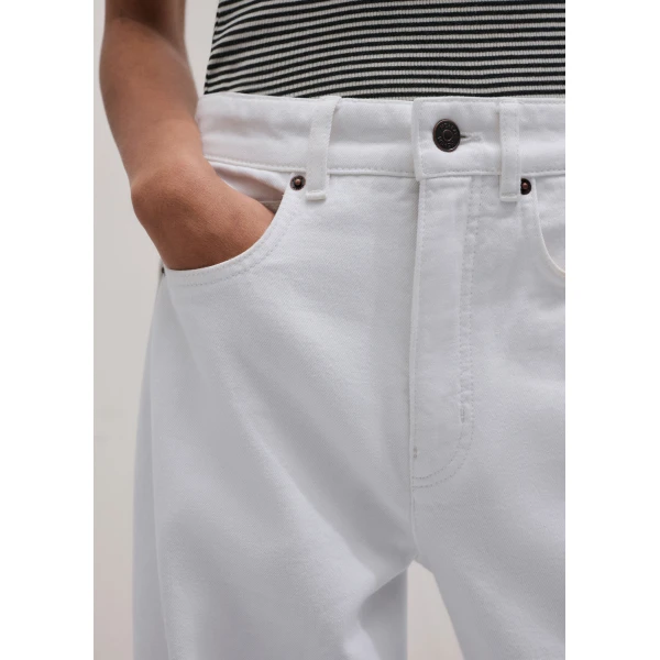 Me and Em ME+EM Exaggerated Taper Jean in Soft White Wash, view 6
