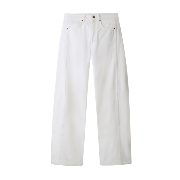 Me and Em ME+EM Exaggerated Taper Jean in Soft White Wash
