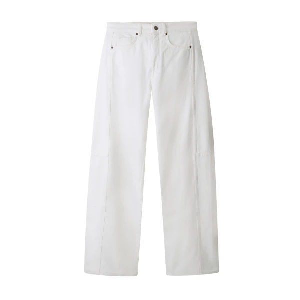 Me and Em ME+EM Exaggerated Taper Jean in Soft White Wash