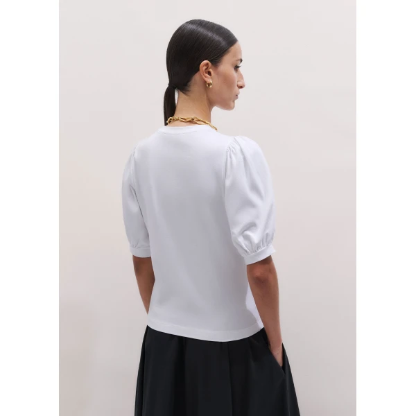 Me and Em ME+EM Feminine Sleeve Tee in Soft White Top, view 5