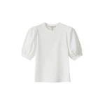 Me and Em ME+EM Feminine Sleeve Tee in Soft White Top