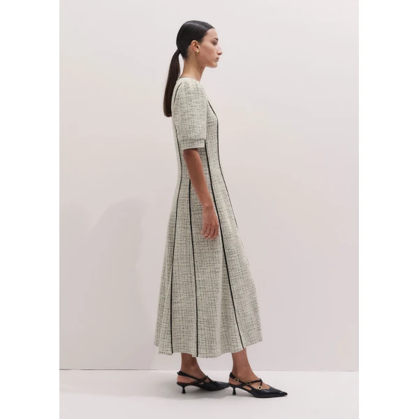 Me and Em ME+EM Fit + Flare Maxi Dress in Cream, view 2