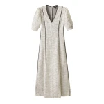 Me and Em ME+EM Fit + Flare Maxi Dress in Cream