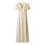 Me and Em ME+EM Fit + Flare Maxi Dress in Ecru