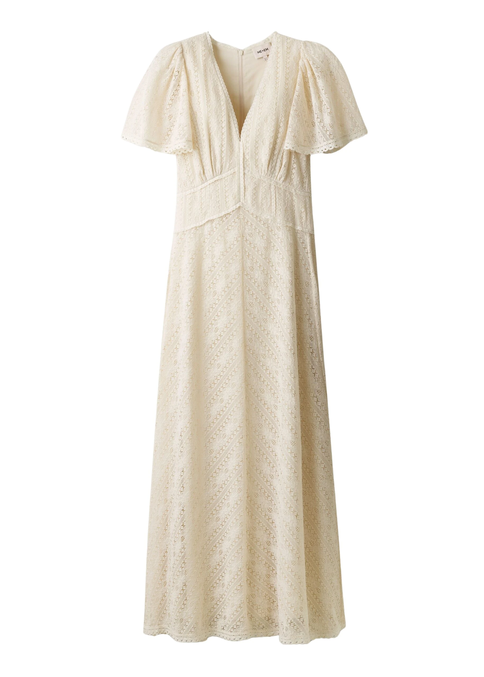 ME+EM Fit + Flare Maxi Dress in Ecru