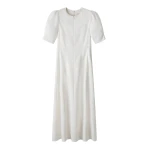 Me and Em ME+EM Fit + Flare Maxi Dress in Light Cream