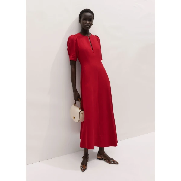 Me and Em ME+EM Fit + Flare Maxi Dress in Ruby Red, view 2