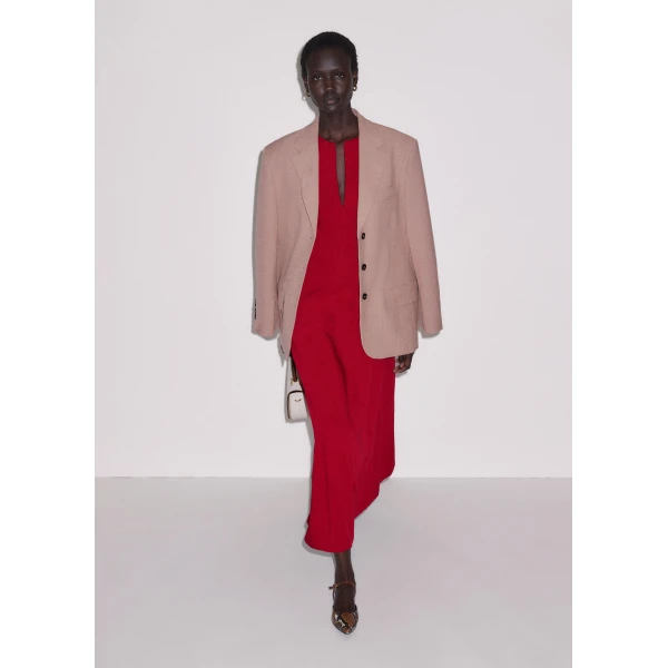 Me and Em ME+EM Fit + Flare Maxi Dress in Ruby Red, view 4