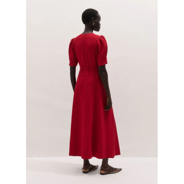 Me and Em ME+EM Fit + Flare Maxi Dress in Ruby Red, view 5