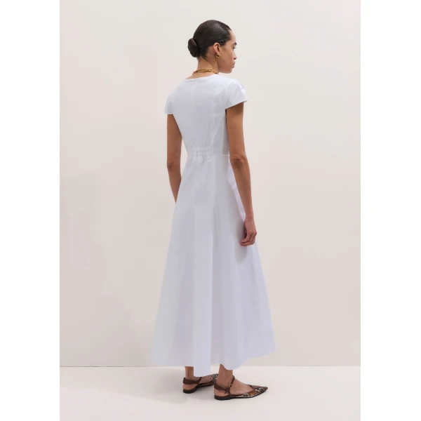 Me and Em ME+EM Fit + Flare Maxi Dress in Soft White, view 6