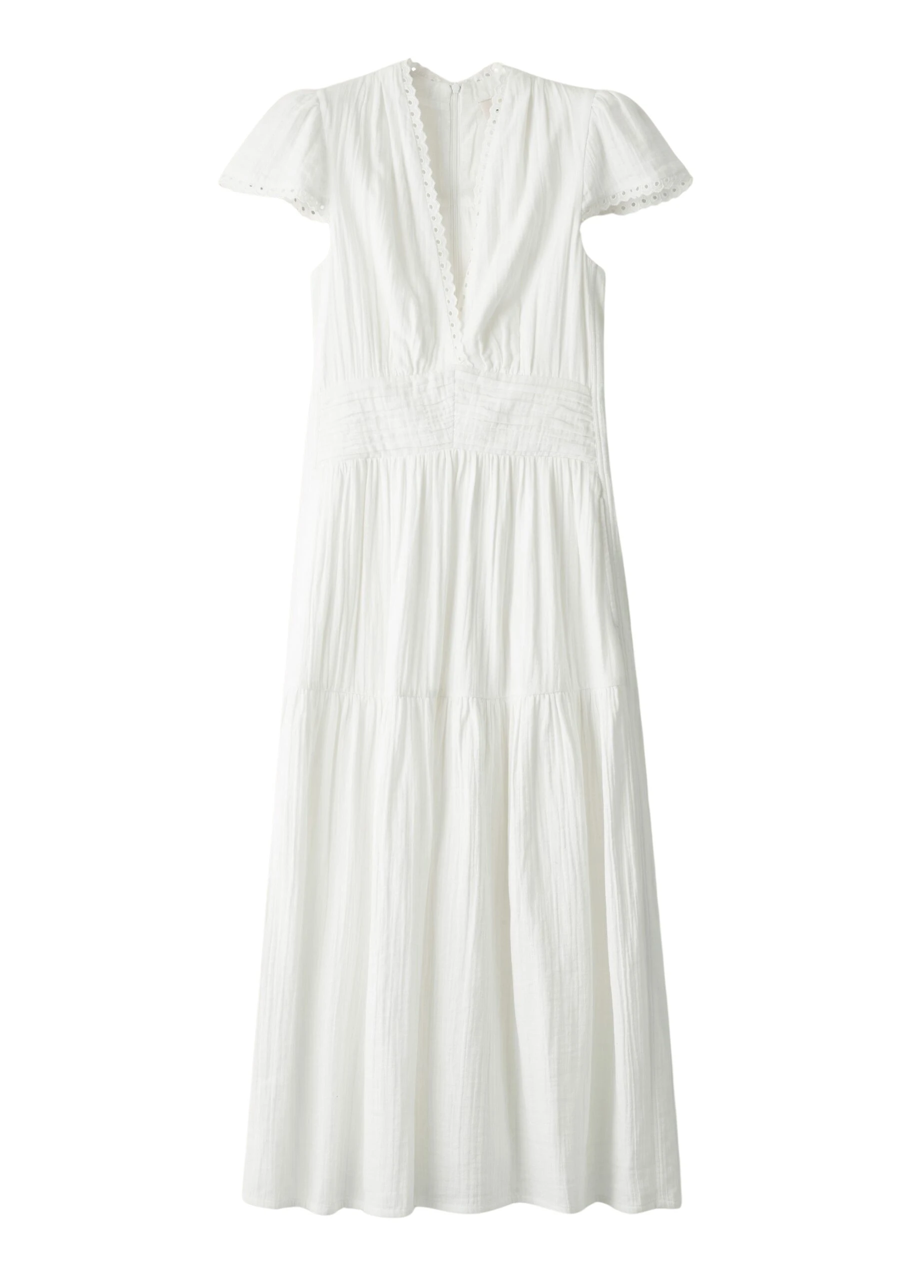 ME+EM Fit + Flare Maxi Dress in Soft White