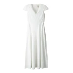 Me and Em ME+EM Fit + Flare Maxi Dress in Soft White