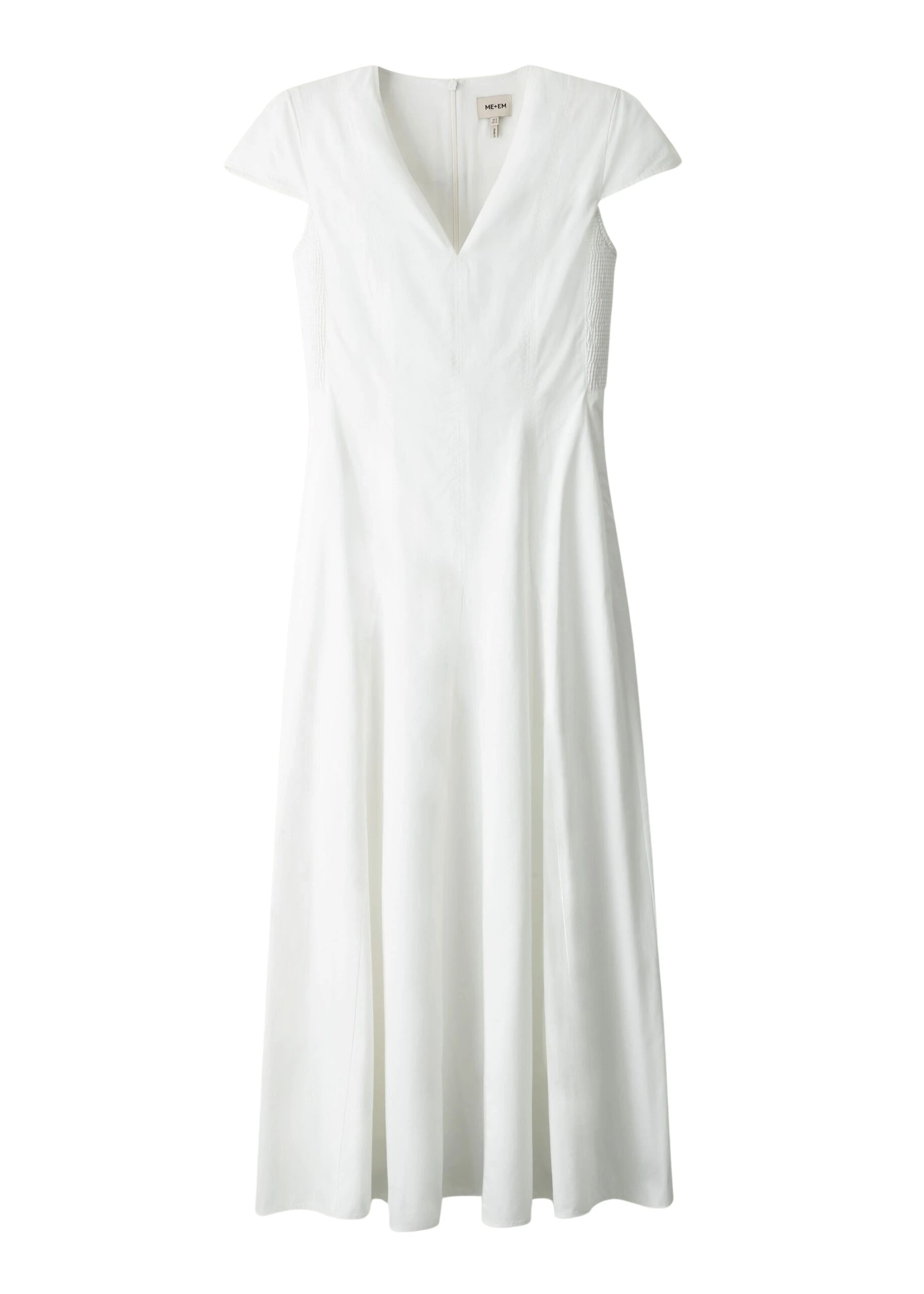 ME+EM Fit + Flare Maxi Dress in Soft White