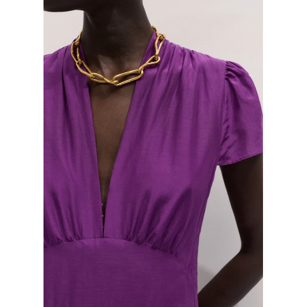 Me and Em ME+EM Fit + Flare Maxi Dress in Violet Purple, view 3