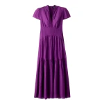 Me and Em ME+EM Fit + Flare Maxi Dress in Violet Purple