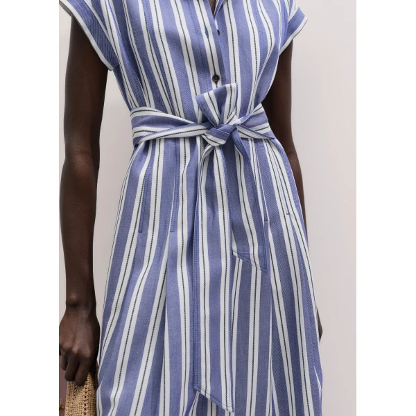 Me and Em ME+EM Fit + Flare Midi Dress in Blue/Multi, view 3