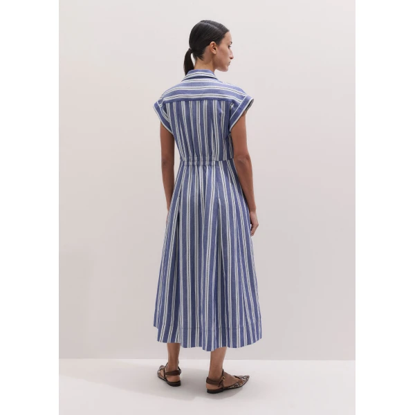 Me and Em ME+EM Fit + Flare Midi Dress in Blue/Multi, view 5