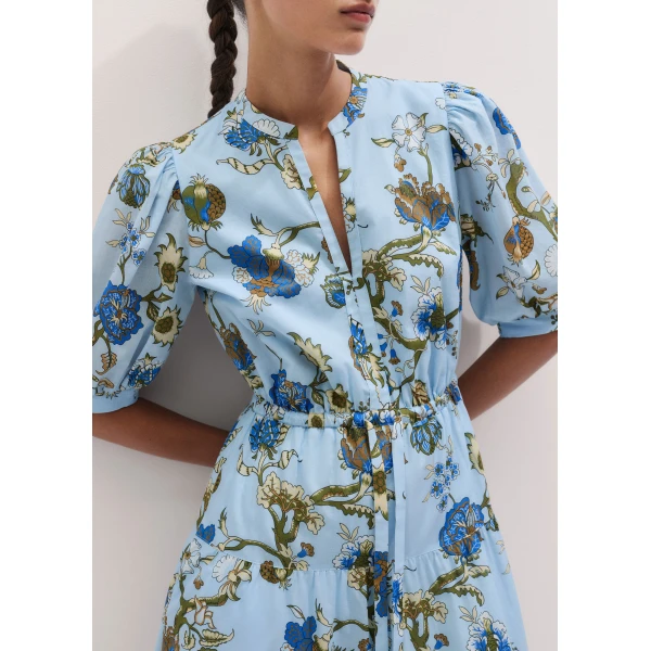 Me and Em ME+EM Fit + Flare Midi Dress in Blue/White, view 3
