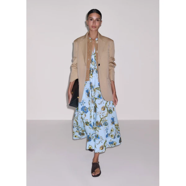 Me and Em ME+EM Fit + Flare Midi Dress in Blue/White, view 4