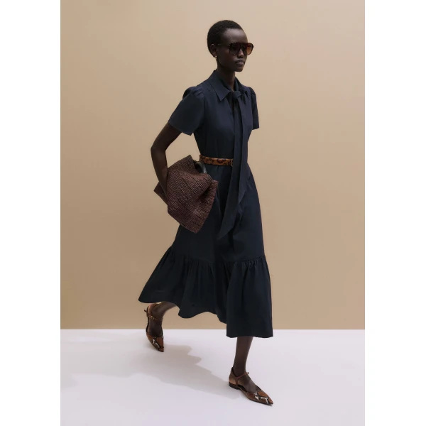 Me and Em ME+EM Fit + Flare Midi Dress in Navy, view 2