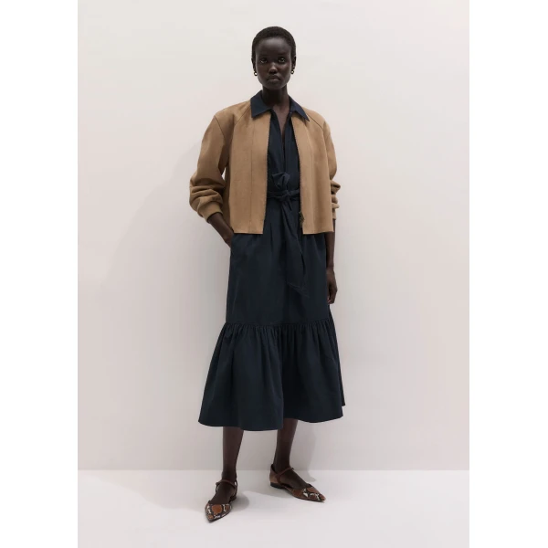 Me and Em ME+EM Fit + Flare Midi Dress in Navy, view 4