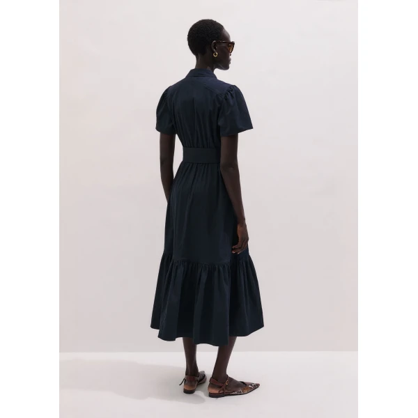 Me and Em ME+EM Fit + Flare Midi Dress in Navy, view 6