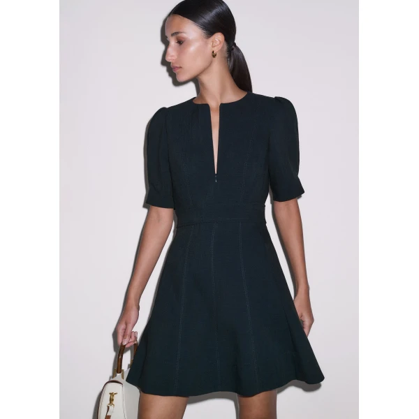 Me and Em ME+EM Fit + Flare Short Dress in Navy, view 2