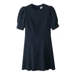 Me and Em ME+EM Fit + Flare Short Dress in Navy