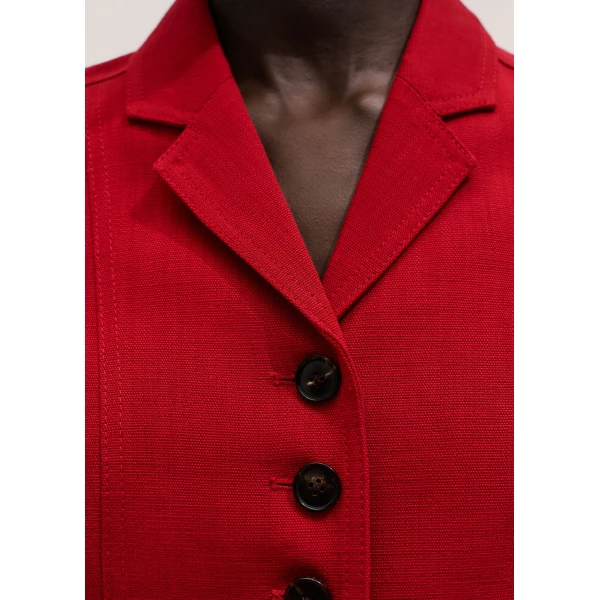 Me and Em ME+EM Fitted Utility Jacket in Ruby Red, view 3