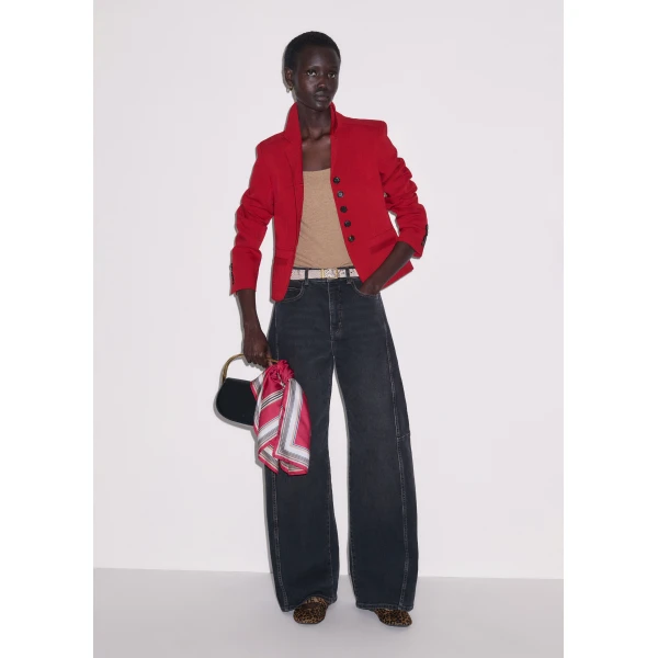 Me and Em ME+EM Fitted Utility Jacket in Ruby Red, view 4