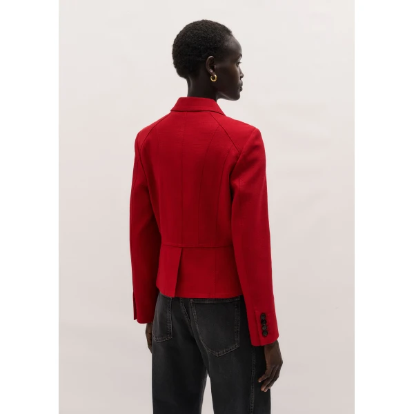 Me and Em ME+EM Fitted Utility Jacket in Ruby Red, view 5