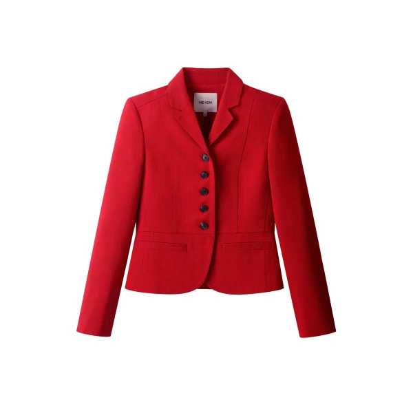 Me and Em ME+EM Fitted Utility Jacket in Ruby Red