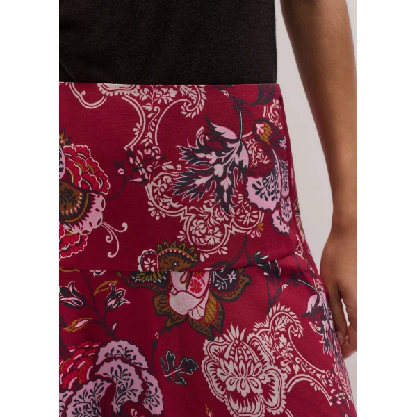 Me and Em ME+EM Full-Length Skirt in Red Multi, view 4