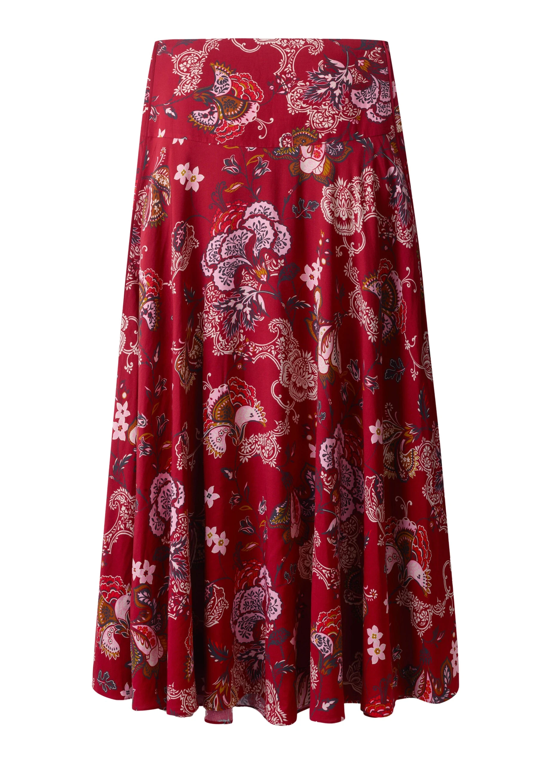 ME+EM Full-Length Skirt in Red Multi