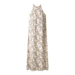Me and Em ME+EM Halter Slim Maxi Dress in Light Cream/Multi