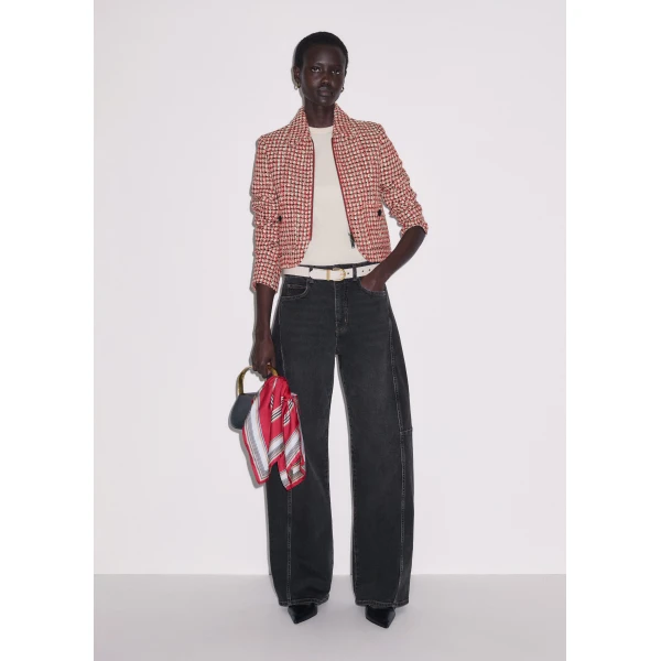 Me and Em ME+EM Heritage Crop Jacket in Ruby Red, view 4