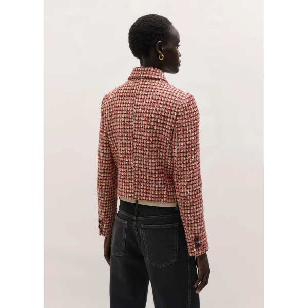 Me and Em ME+EM Heritage Crop Jacket in Ruby Red, view 5