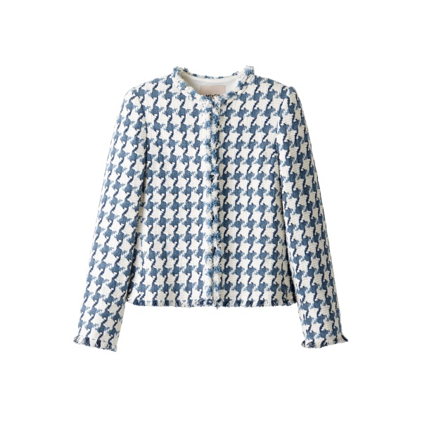 Me and Em ME+EM Heritage Short Jacket in Navy/Soft White