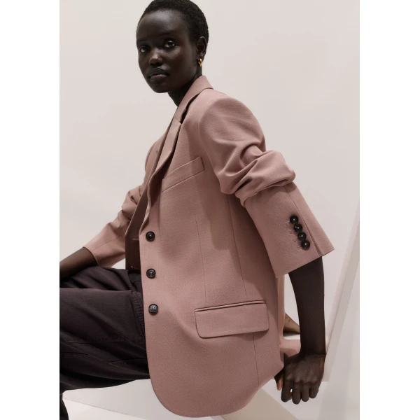 Me and Em ME+EM Icon Oversized Blazer in Blush Pink, view 2