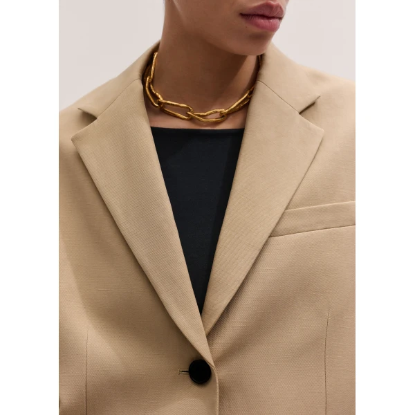 Me and Em ME+EM Icon Oversized Blazer in Warm Stone, view 3