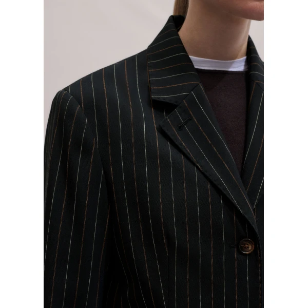 Me and Em ME+EM Icon Oversized Short Blazer in Black, view 3