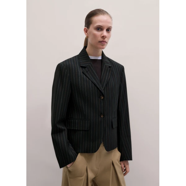 Me and Em ME+EM Icon Oversized Short Blazer in Black, view 6