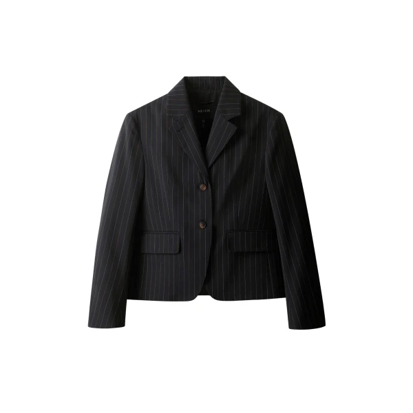 Me and Em ME+EM Icon Oversized Short Blazer in Black
