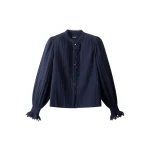 Me and Em ME+EM In-The-Details Blouse in Navy
